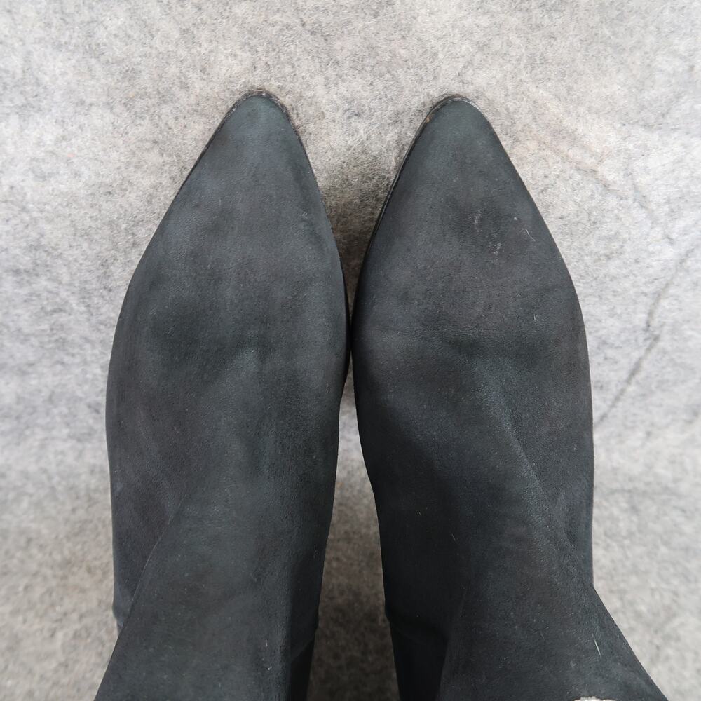 Splendid Shoes Womens 6 Bootie Niva Black Suede Leather Pointed Toe Ankle Boots - Picture 9 of 16